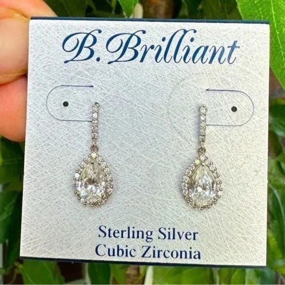 Anthropologie 925 Sterling Silver Dangle Earrings NWT - Picture 2 of 4